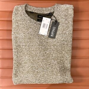 Buffalo David Bitton Men's Olive Crewneck Sweater